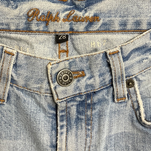 Ralph Lauren Rhinestone Logo Light Blue Women's Jeans 28 - Picture 2 of 6